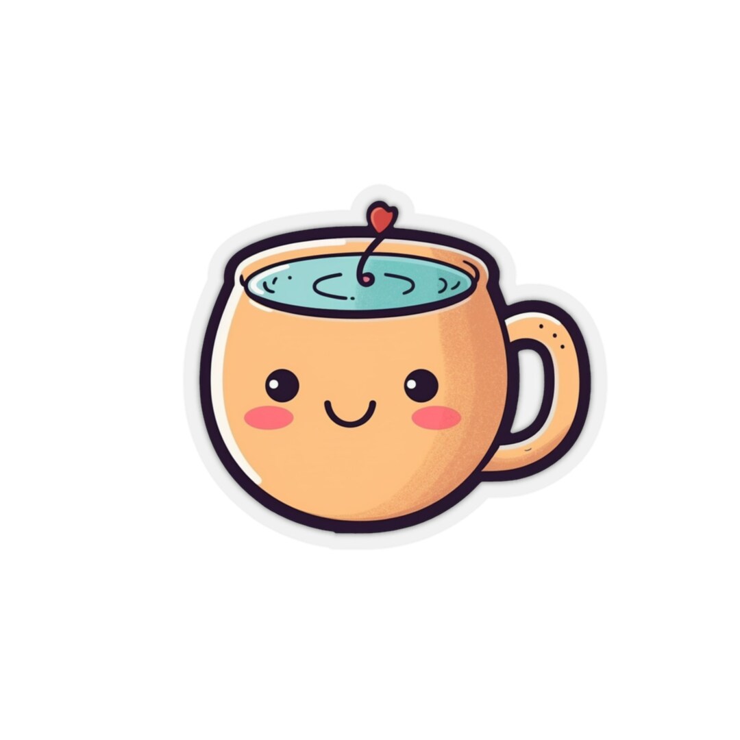 Cute Teacup Sticker Cute Teacup for Tea Lover Sticker for Tea Etsy