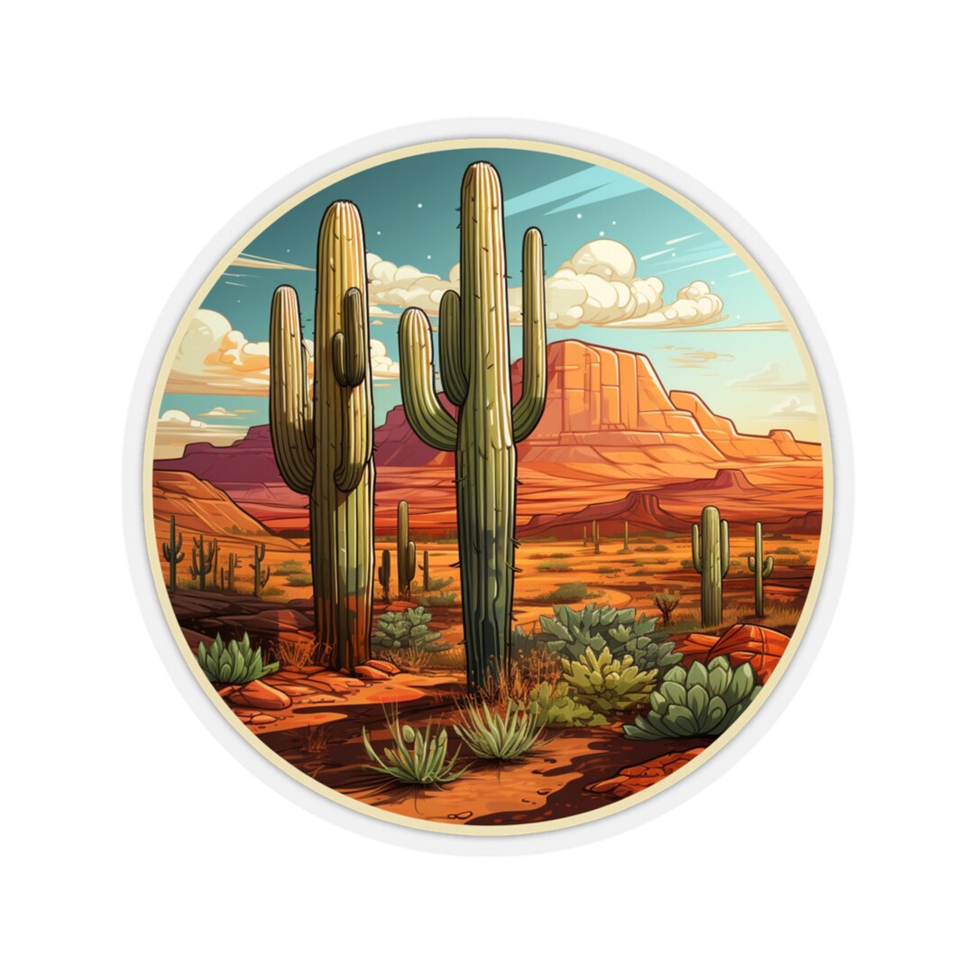 Cactus Sticker Saguaro Sticker for Saguaro Lover Desert Cactus Sticker
