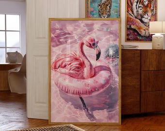 Arte de parede maximalista, Arte de parede eclética para impressão, Decoração de parede feminista, Arte de parede digital, Pôster colorido, Pôster moderno, Download digital