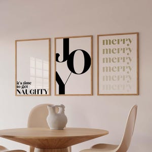 set van 3 neutrale kerstprints | afdrukbare kerst | modern kerstwanddecor | kerstkunst aan de muur | digitale afdruk