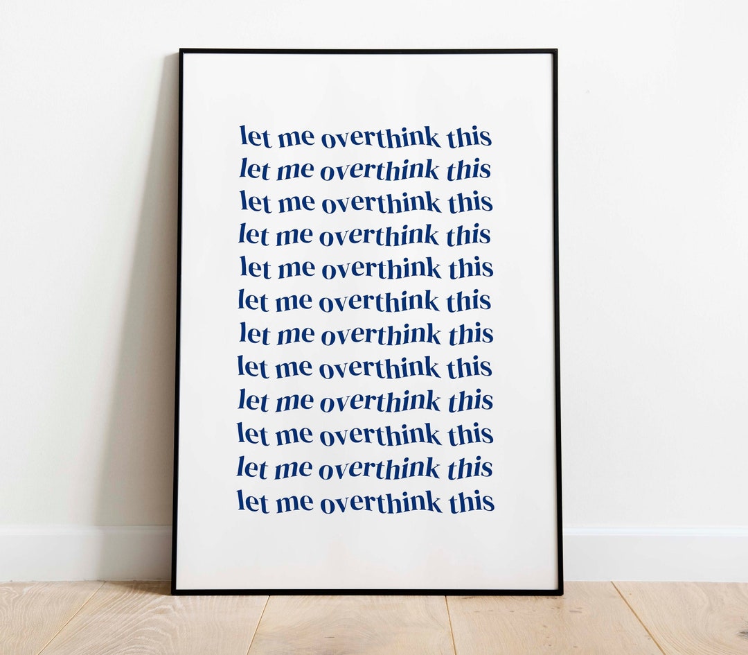 Wall Art Print Trendy Blue, Aesthetic Room Decor Poster, Dorm Poster