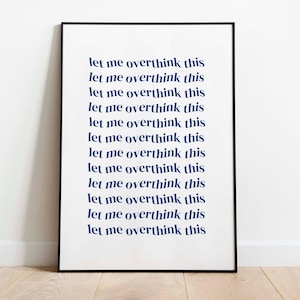 Wall Art Print Trendy Blue, Aesthetic room decor Poster, Dorm Poster, Indie Room Decor, Digital Download Aesthetic Minimalist Poster