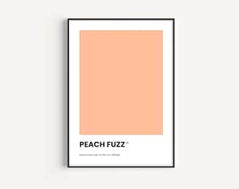 Cor Pantone do Ano, PANTONE 2024 Pôster Impresso, Pantone PEACH FUZZ Arte de Parede Pantone Imprimível, Cores Pantone, Decoração para Casa, Impressão Pantone