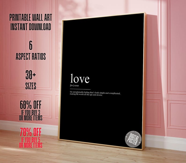 a black and white poster with the words love on it