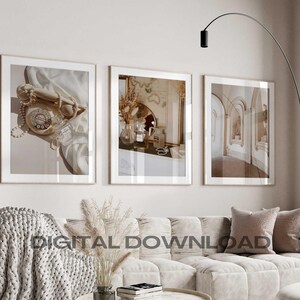Beige Luxury Fashion Posters Set of 3 INSTANT DOWNLOAD, Designer Wall Art, Hypebeast Poster, Fashion Wall Art, Neutral Luxury Fashion Prints
