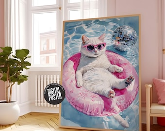 Arte de parede maximalista, Arte de parede eclética para impressão, Decoração de parede feminista, Arte de parede digital, Pôster colorido, Pôster moderno, Download digital