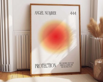 Poster Angel Numbers FEOFTIE – Set 3 Stampe Gradienti Spirituali 30x40 Cm, Arredo Boho Preppy - 2
