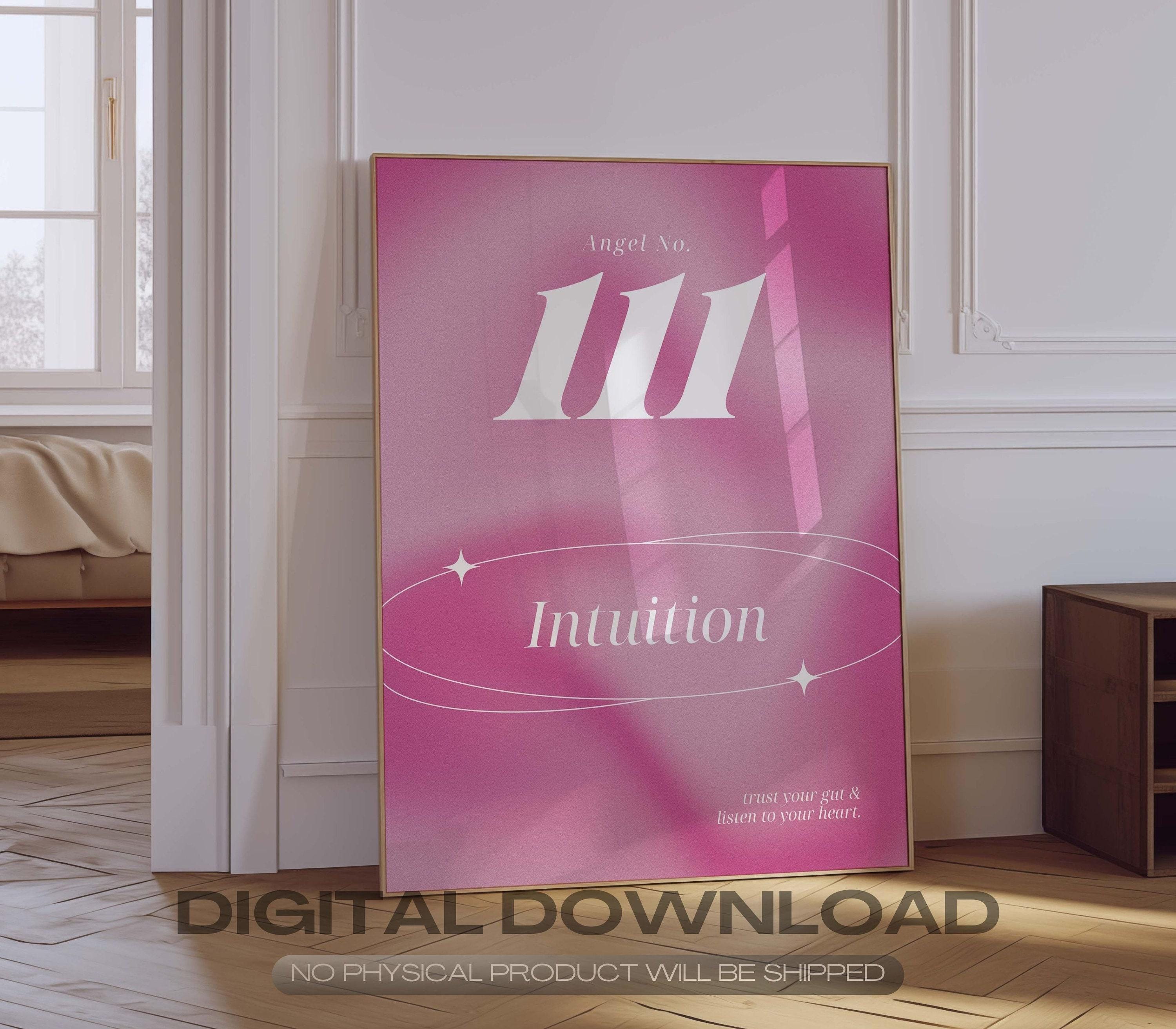 Aura Angel Number Poster 111 Instant Printable Download, Angel Number ...