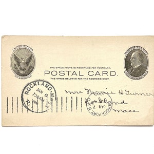 1905 McKinley One Cent US-Ganzsachen Karte - Moore's Subbezugion Clutch Clutch Clutch Clutch - gebraucht - Brockton, NY nach Rockalnd, Mass
