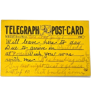 Vintage 1907 Gelber Telegraph Postkarte US Postal Briefmarken - Gebraucht - Seaside OR to Ocean Park WA