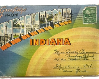 Vintage 1940s Picture Cards of Indianapolis Indiana - Double Sided Images - 18 Images