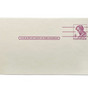 Vintage 1962 Postkarte - UX48 4c Abraham Lincoln Precancelled Stamped Stationär oder Postkarte - Unbenutzt
