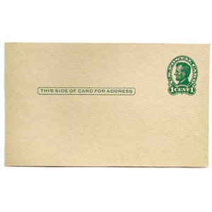 US Postal Stationery UX28 Abraham Lincoln Green Postkaart 1 cent briefkaart - ongebruikt