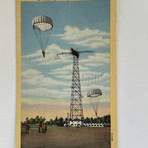 Vintage 1948 Postkarte aus Fort Benning, Georgia - Aviation Air Mail Carmine oder Red Five 5 Cent Briefmarke
