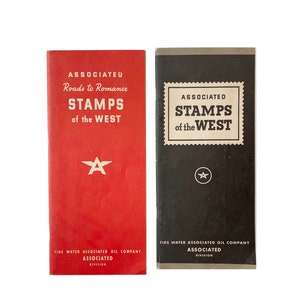 Rare Antique 1938-1939 Associated Stamp of the West - Collectible Stamp Collection - Incomplete -Oil Paper Ephemera Collector