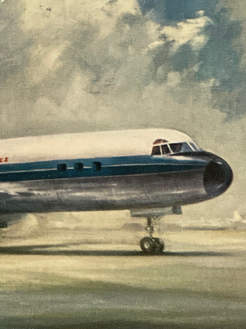 Vintage KLM Royal Dutch Airlines Postcard Lockheed Prop Jet Electra Vintage KLM Royal Dutch Airlines Postcard Lockheed Prop Jet Electra