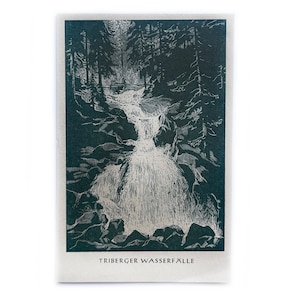 Carte postale ancienne cascade de Triberg - Forêt-Noire, Allemagne - Hochwald - Inutilisé