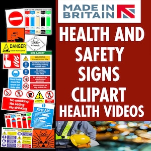 Health And Safety Warning Signs Hazard Danger Fire for the workplace digital download
