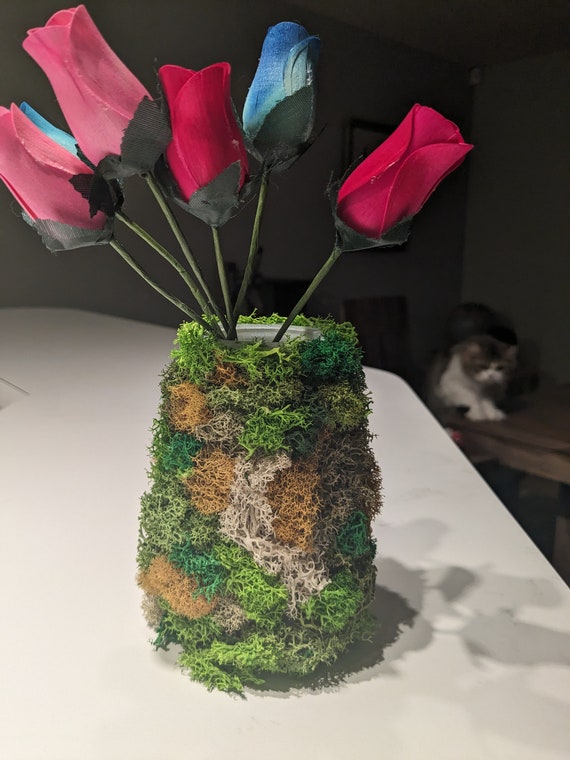 Moss Covered Vases