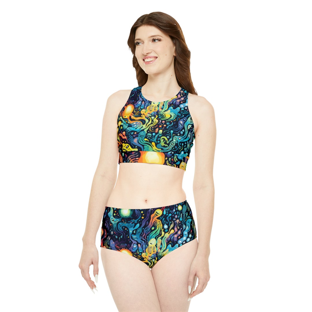 Electric Waves Neon Bikini main image 0