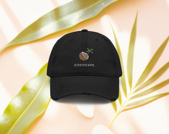 COCOCAPS | Distressed Baseball Hat Logo Design