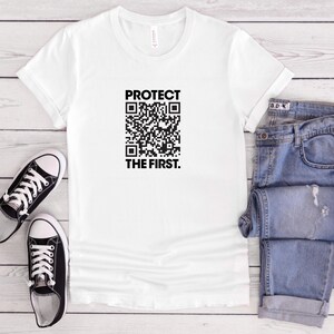 Protect The First QR Code T-Shirt | First Amendment Rights T-Shirt