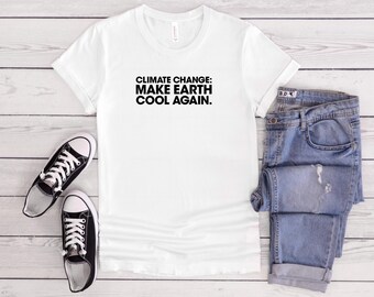 Koszulka z napisem „Zmiana klimatu”: Sprawmy, aby temperatura Ziemi znów była odpowiednia