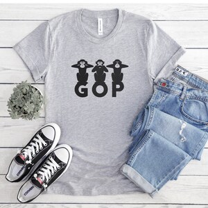 GOP 2024 T-Shirt: See No Evil Monkeys Graphic Tee