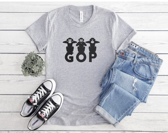 GOP T-shirt l Political Satire T-shirt, Democratic Party T-shirt, Political Men's T-shirt, Political Female's T-shirt, Political Humor Tee