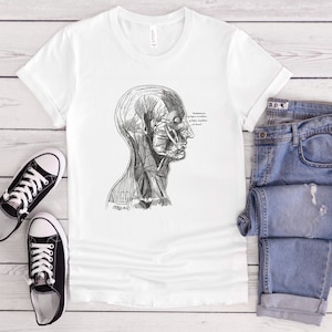 Human Head 1 I Anatomy T-Shirt, Medical T-Shirt, Physicians Tee, Medical Student T-Shirt, Vein Specialist T-Shirt, Vintage Anatomy Tee