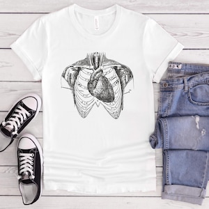 Anatomical Human Chest T-Shirt: Medical Anatomy Graphic Tee