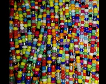 Waist beads rainbow colour