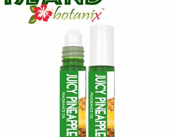 Sweet Pineapple Perfume Oil: Long-Lasting Caribbean Scent, Travel Size 10mL Roller