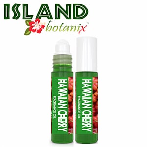 Hawaiian Cherry Perfume Oil: Long-Lasting Fruity Scent, Travel Size 10mL Fragrance Roller