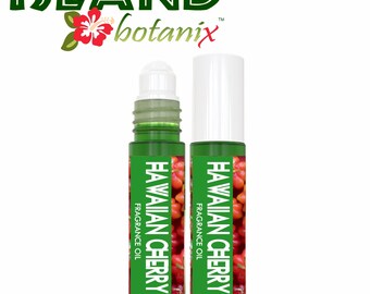 Hawaiian Cherry Perfume Oil: Long-Lasting Fruity Scent, Travel Size 10mL Fragrance Roller