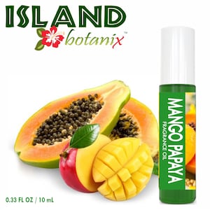 Mango Papaya Perfume Oil Roller - Tropical Scent (0.33 oz / 10 mL)