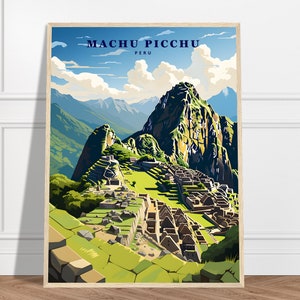 Machu Picchu Travel Print | Peru Travel Print Collection | Ancient Incan Ruins, Peruvian Art, Mountain Print, Iconic Landmark, Andean Peaks