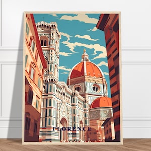 Florence Travel Print | Italy Travel Print Collection | Florence Duomo Art, Historic Art, Architecture Art, Renaissance Art, Cathedral Art