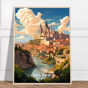 Toledo Travel Print | Spain Travel Print Collection | UNESCO World Heritage Site, City of Toledo, City Print, Framed Wall Art, Water Print