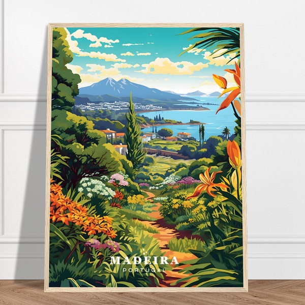 Madeira Reise Druck | Portugal Travel Print Collection | Gerahmtes Reiseposter, Geschenkkunst, Landschaftsdrucke, Naturdrucke, Küstendruck