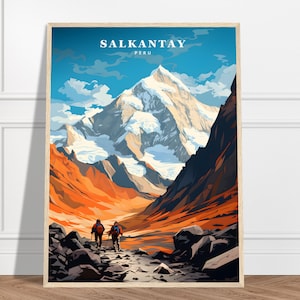 Salkantay Travel Print / Colección Perú Travel Print / Salkantay Trek, Mountain Print, Picos Andinos, Senderismo Print, Nature Print, Aventura