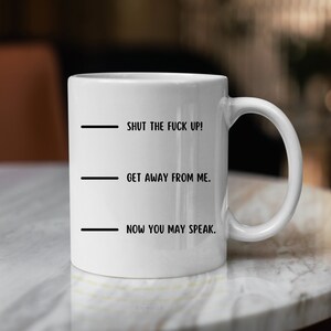 Not Yet Coffee Mug, Grumpy Coffee Mug, Not a Morning Person Mug, Funny Profanity Mug, Swear Word Coffee Mug, Funny Coffee Mug Gag Gift