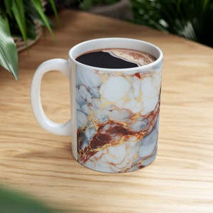 Marble Coffee Mug, Marble Mug, Ceramic Mug, Coffee Lovers, Tea Lovers, Marble Color, Kitchen Decor, Drinkware, Mug, Cool Mug, Coffee Mug