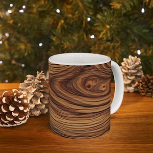 Rustic Wood Coffee Mug, Wood Mug, Coffee Mug, Tea Mug, Wood Grain, Coffee Lovers, Tea Lovers, Cool Mug, Wood Coffee Mug, Wood Tea Mug, Mug