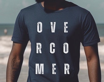 Overcomer Tshirt Faith Based T-shirt Jesus Tee Bible Verse Shirt Trendy Christian Gift Christian Graphic Gifts for Him and Her Unisex Ts