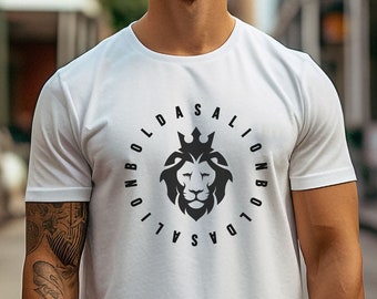 Bold Lion Shirt Faith Based Apparel Jesus Shirt Bible Verse Tshirt Trendy Gifts For Him Her Christian Graphic Tee Religious T-Shirt BC3001