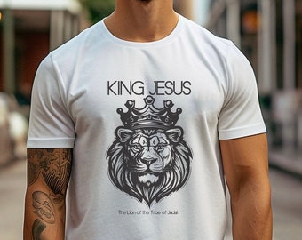 Bible Based T-shirt Lion of Judah Tee Bible Verse Shirt Cool Trendy Top Christian Graphic Tshirt Lightweight Unisex Yahweh Gift Men Women
