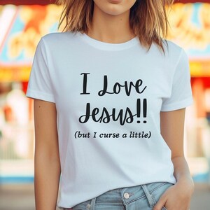 I Love Jesus Tshirt, Faith Based T-shirt, Jesus Shirt, Bible Verse Shirt, Trendy Gift, Christian Graphic, Purple Tee, Gifts For Her