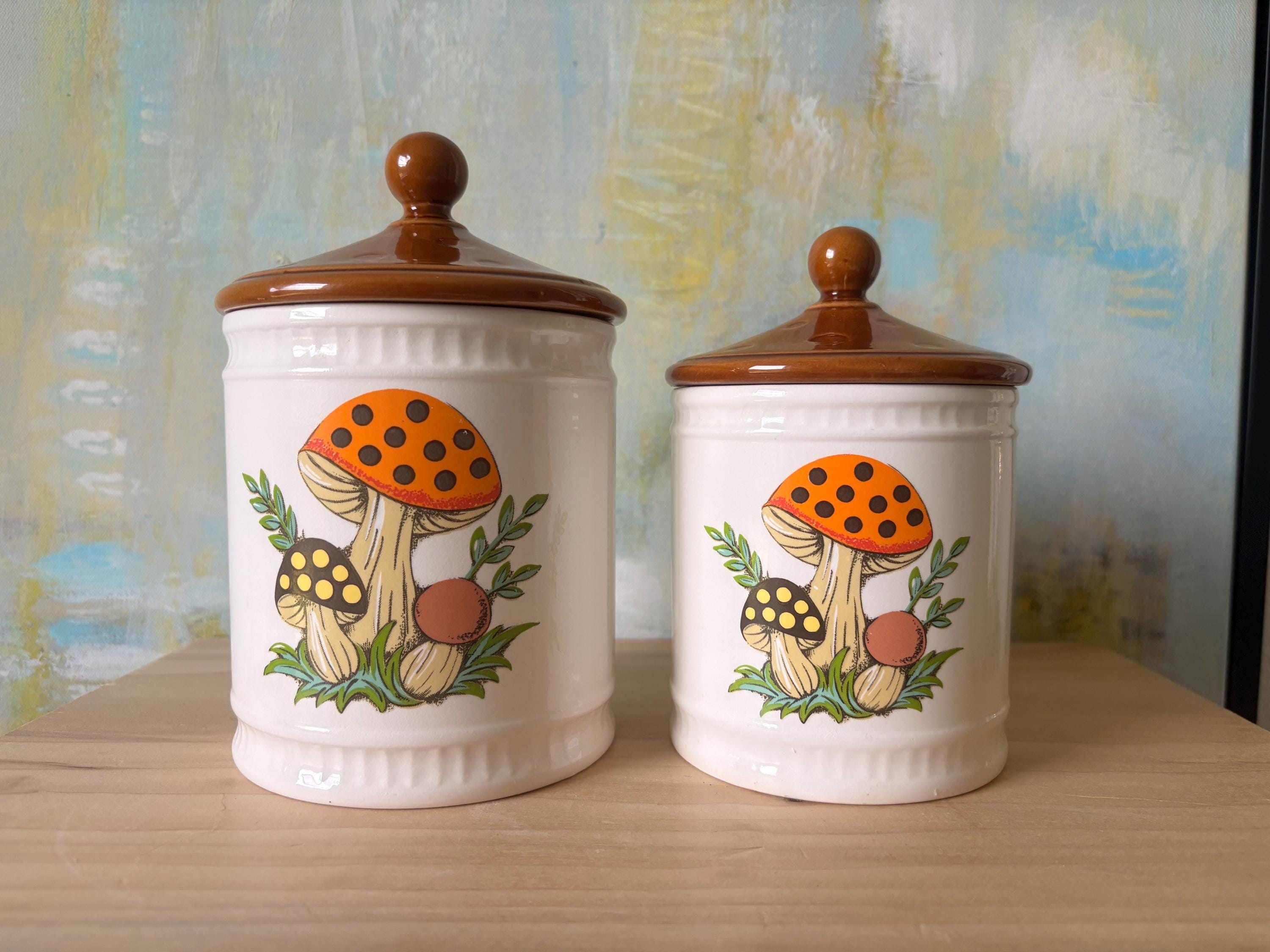 Sears Merry Mushroom Canister Set - Etsy