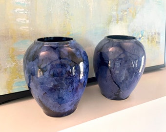 Cobalt Blue Glazed Pottery